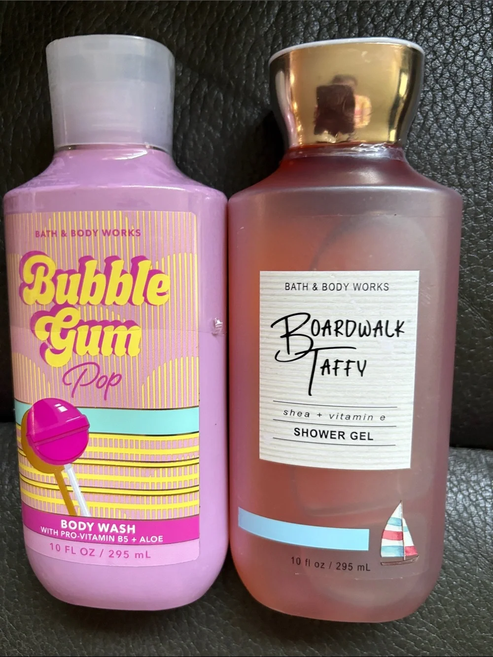 Bath and body shower gel set in bubble gum and boardwalk taffy